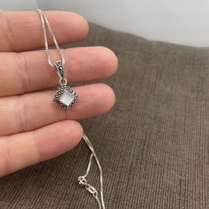 Sterling silver mother of pearl necklace